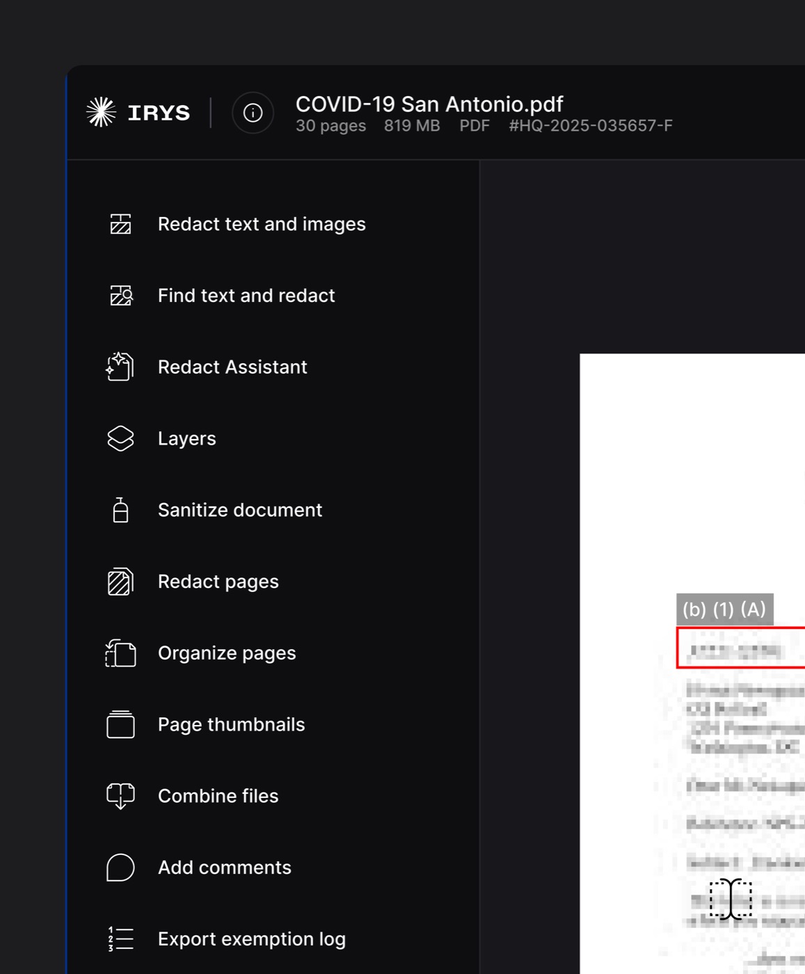 Redaction toolkit applying text and image redactions across a multi-page document